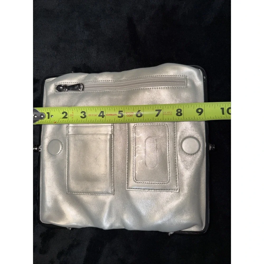 Hobo International Lauren Wallet Silver Pearl 100% Genuine Leather